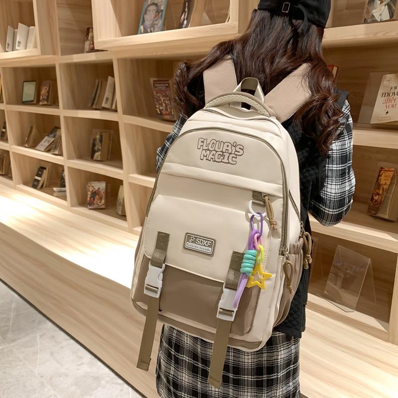 Рюкзак с цветными блоками большой вместимости — фото 21