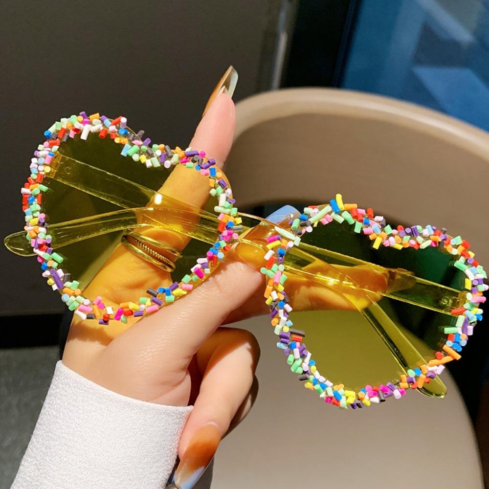 

Luxury Vintage Sunglasses Heart Shape Candy Color Punk Sunglasses Love Heart Sunglasses Party Eyewear