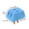 1 Turn 3 Sockets Global Voltages Plugs Converters With LED Indicator For Home Office And Trip