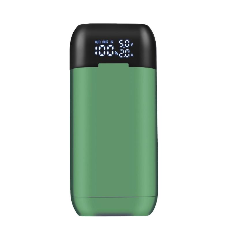 Two 21700/20700/18700/18650 Battery Holder with Power Delivery Fast Charging and Safety Protections Features