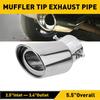 Chrome Exhaust Pipe Tip Rear Tail Throat Muffler Stainless Steel Accessories EXV