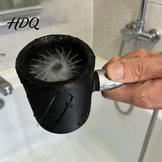 360-degree Shower Head High Pressure Handheld 3D Printed Flushing Adjustable Spray Cleaning Spiral Nozzle for Men Bathroom Accessories All-round