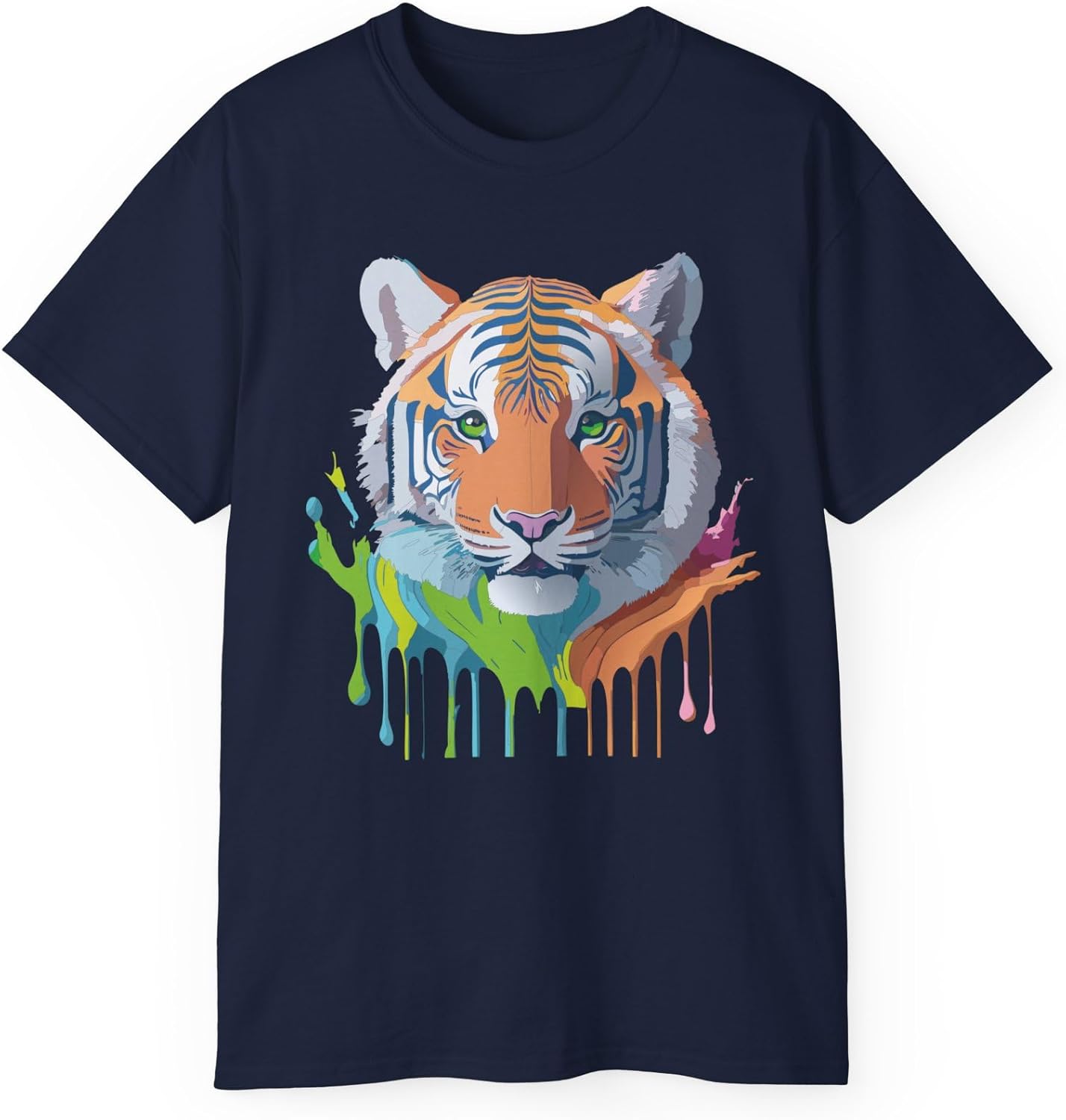 

Tiger Graphic Design Tee, Tiger Shirt, Floral Vintage Tees, Art Design T-Shirt, Animal Graphic Tee, Animal Shirts 12 S разноцветный