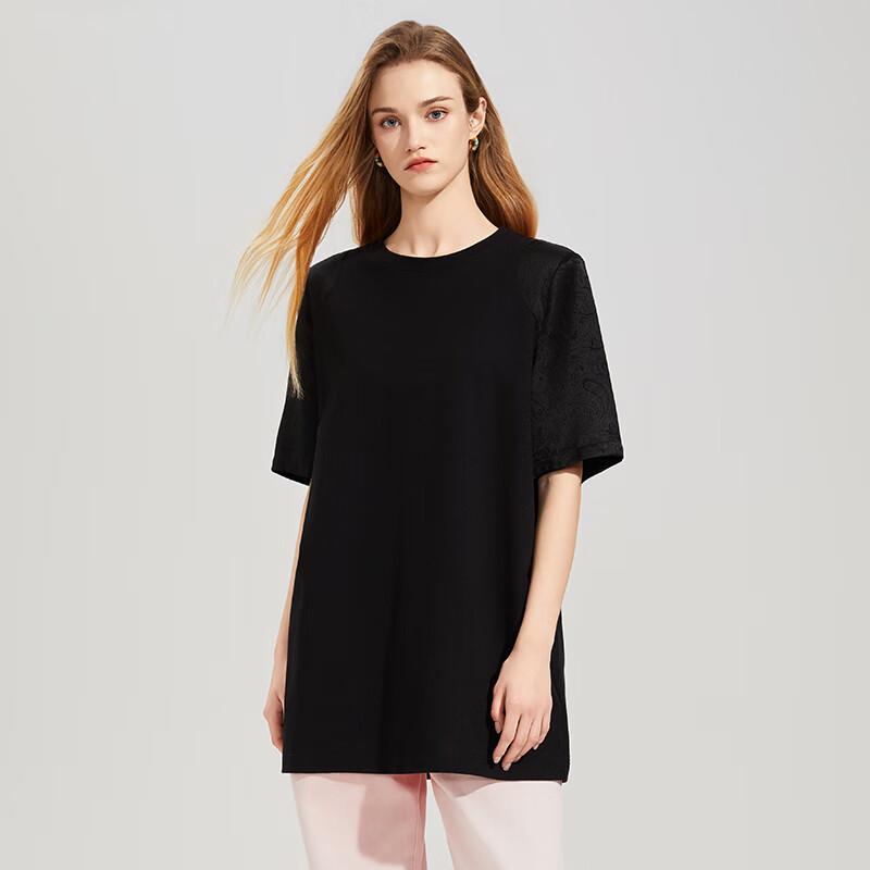 Ta Tu Women's New Chinese Style Jacquard Short Sleeve T-Shirt