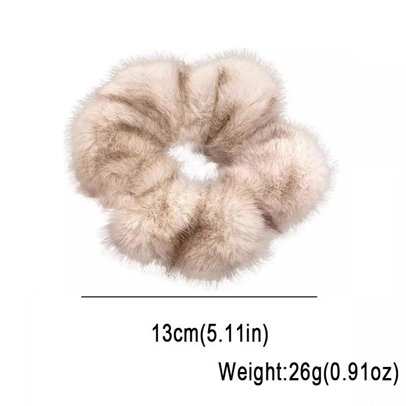 Winter Soft Hair Scrunchies For Women Plush Elastic Hair Band Multicolor Rubber Bands Ponytail Holder Headband Hair Accessories