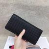Genuine Leather Handcrafted Woven Clutch Wallet Women Men Large Capacity Bifold Purse With Multiple Card Slots