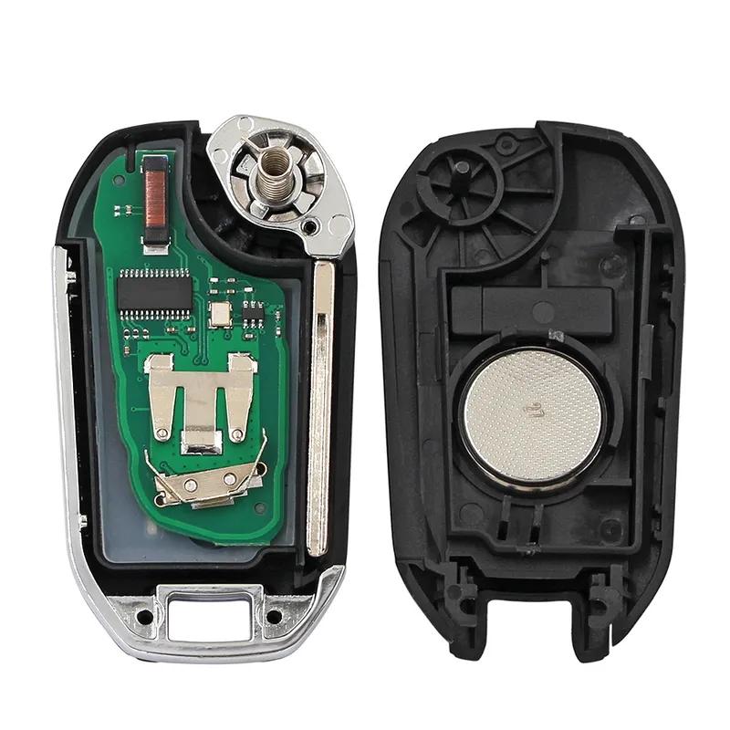 3 Button Flip Remote Key Fob 433MHz 4A Chip For Peugeot Partner 508 308 Expert For Citroen Dispatch C3 C4 Cactus Berlingo HU83