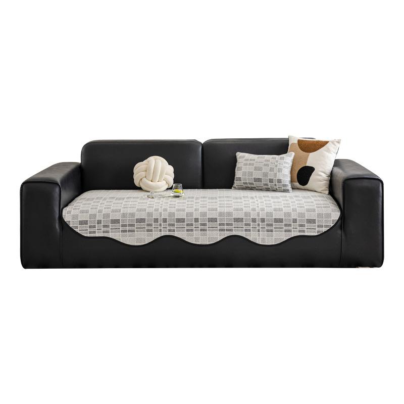 Cool Doudou Ice Silk Sofa Cushion Retro Lattice Non-slip Simple Summer Cool New Straight Row Sofa Cushion Special-shaped