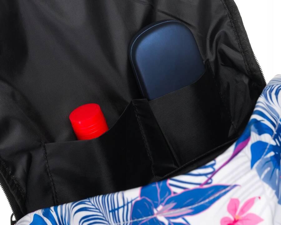 Fashionable Floral School Backpack with Open Side Pockets - Peterson