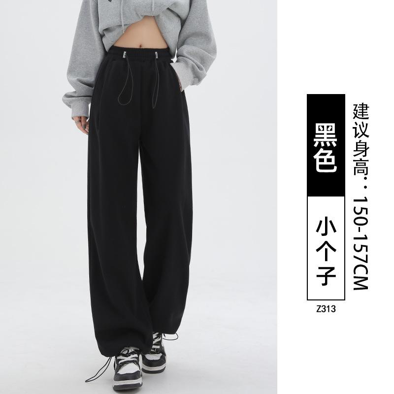 Gray Sweatpants Women's Spring and Autumn Loose Casual Wide-leg Pants New Autumn Small Leggings Sweatpants