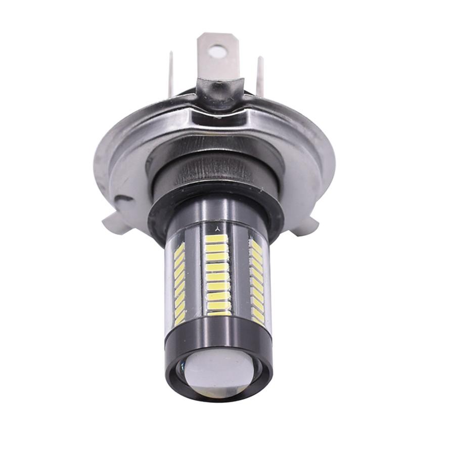 100W 6-Side White 6000K H4 9003 HB2 66-LED 12V-24V Hi/Lo Beam Headlight DRL Fog Lamp Driving Light Bulb for Motorcycle