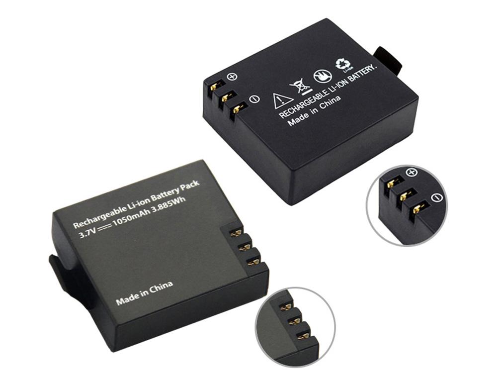 1050/1350 MAH Large Capacity Lithium Battery For Waterproof Sport Camera Action Camera Battery Life 1-3 Hours