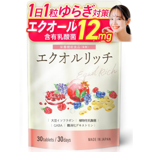 

[Co-developed with a Clinic] Equol Rich Nutritional Functional Food, Equol-Containing Lactic Acid Bacteria 12mg, Isoflavones 50mg, Made in Japan, Vita
