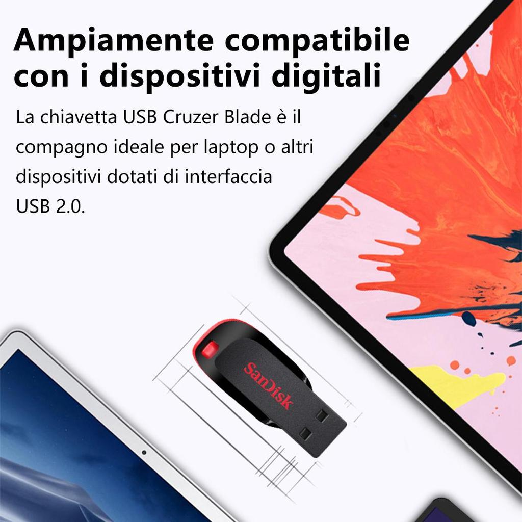 SanDisk CZ50 16GB USB 2.0 Flash Drive Original Sandisk Usb 32GB 64GB 128GB Memory Stick U Disk Mini USB Flash Drive for Computer