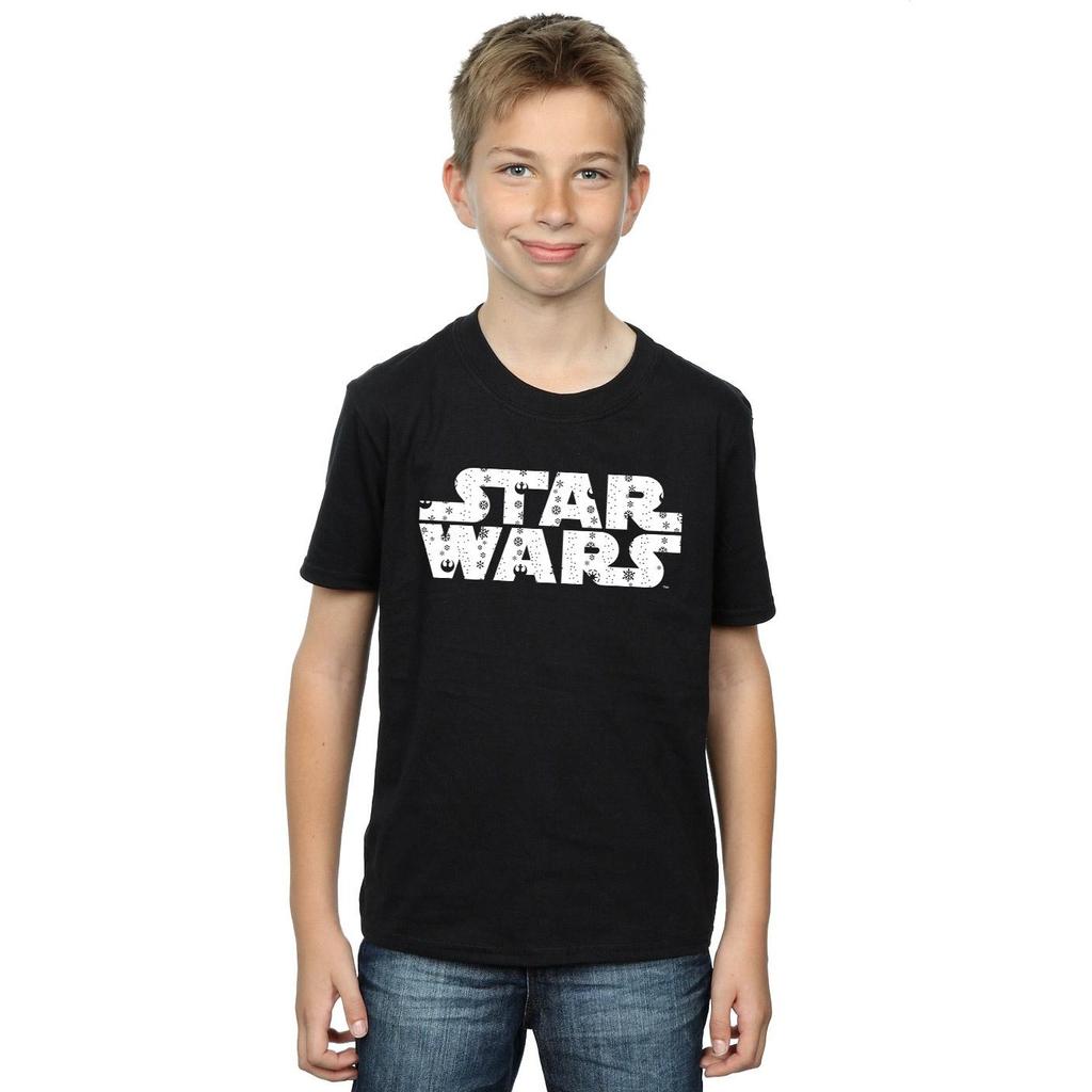 STAR WARS Boys Christmas Logo T-Shirt