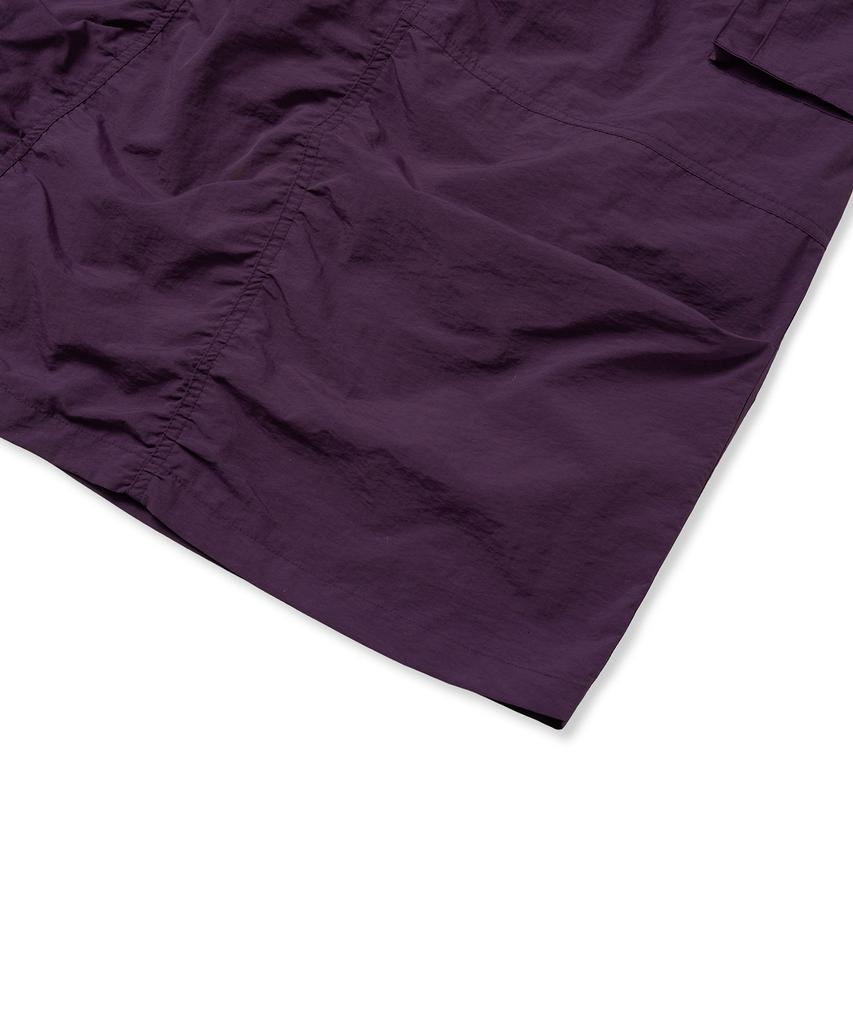 Brown Bless W Tag Puckering Nylon Skirts - Purple