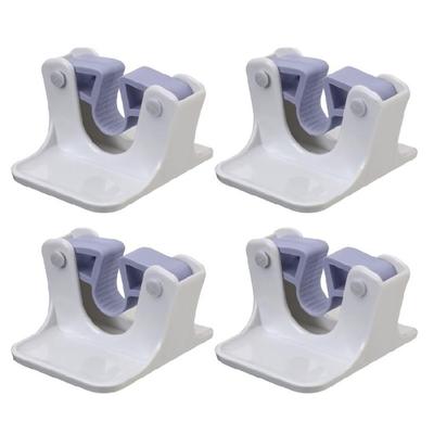 Set of 4 Wall Hanging Mop Holders Self Adhesive Grip Hangers for Brooms Practical Organizers for Household Tools