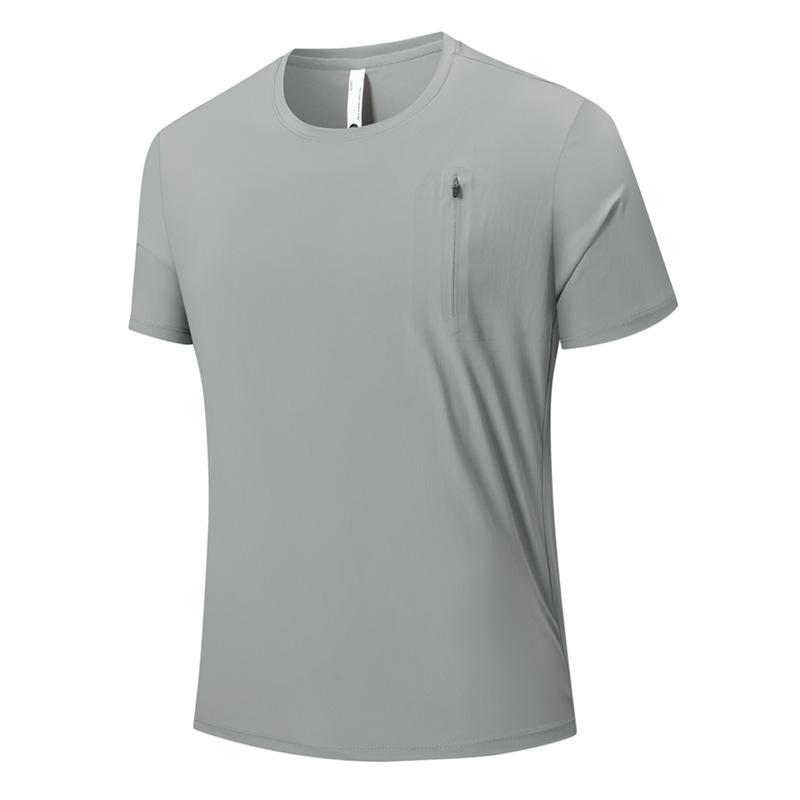Ice Silk Unisex Short Sleeve Quick Dry T-Shirt - Breathable, Comfortable, Casual Round Neck, 2025 New Outdoor Fitness Wear