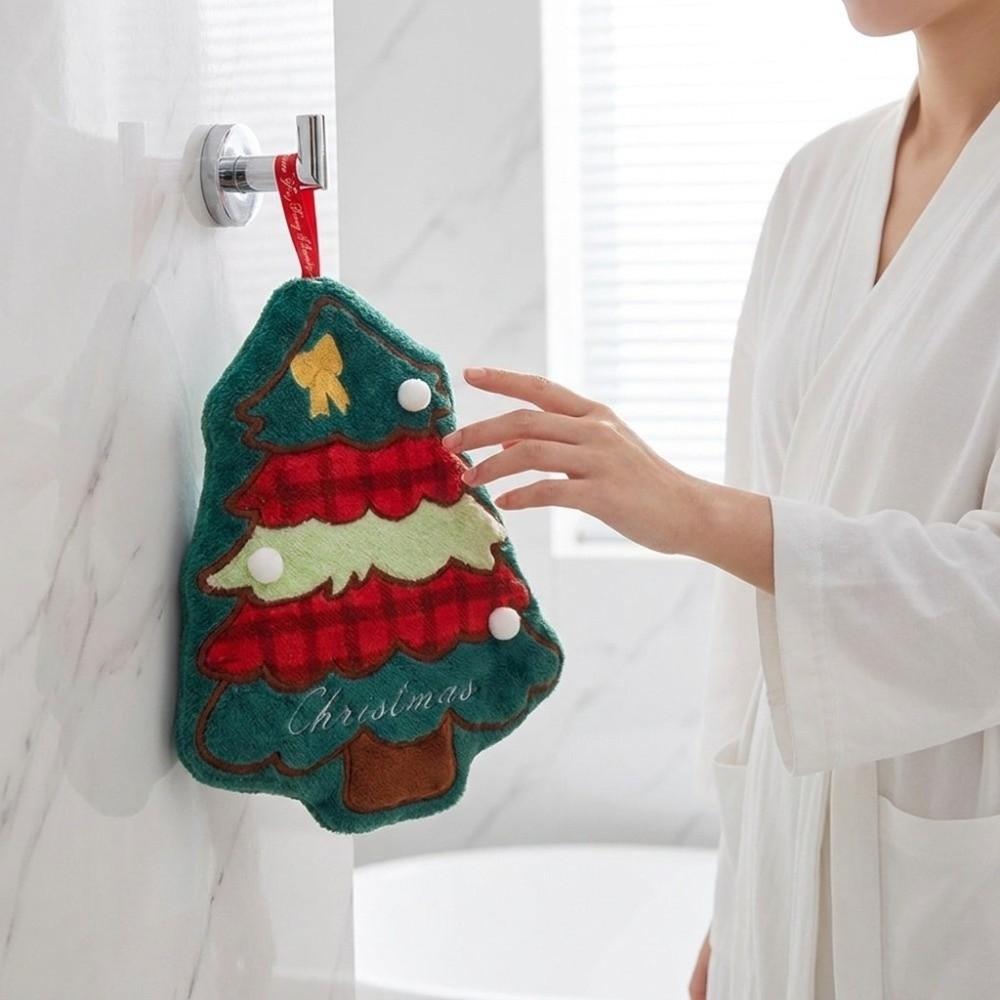 Coral Velvet Coral Fleece Hand Towels Polyester Dish Towel Practical Hanging Bathroom Towel Home