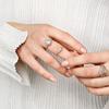 Pandora Original Design Square Cubic Zirconia Ring Women Rings Rose-Gold 187736CZ