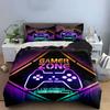 Gamer Zone Neon Bedding Set Bedding Duvet Cover Set Duvet Cover Pillowcases (1 * Duvet Cover 2 * Pillowcases, without duvet insert)
