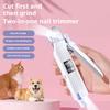 Professional Pet Nail Clipper Scissors With LED Light 2 In 1 Dog Cat Nail Clipper Grinder Low Noise Pet Toenail Clippers Supply