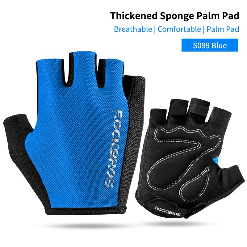 ROCKBROS Cycling Gloves Half Finger Summer Men Women MTB Road Bike Gloves Shockproof Breathable Bicycle Cycling Equipment M