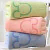 Solid Color Mickey Head Coral Fleece Towel Absorbent Quick Drying Household Towel Soft Wrapping Towel Children's Bath