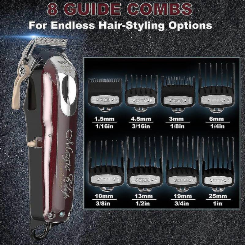 Magic Cordless Hair Clippers Trimmers Pro Lightweight Haircutting Kit Salon