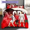 Lenjerie de pat cu model Cristiano Ronaldo Decorațiune pentru casă Cadou de ziua de naștere (1 * husă pilotă + 2 * fețe de pernă, fără umplutură)