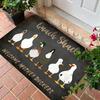Funny Duck Theme Welcome Doormat, "Quack Shack" Non-Slip Entryway Rug, Durable Washable Floor Mat for Kitchen and Outdoor