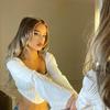 Women Sexy Cropped U Neck Flared Long Sleeve Patchwork Slim Fit T Shirt