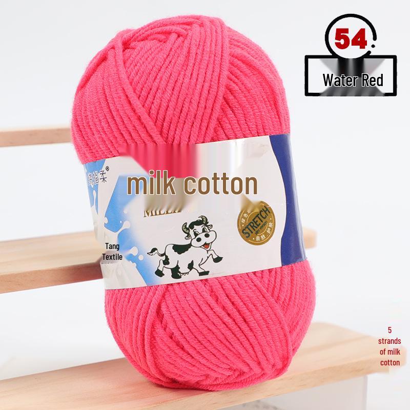 Filato di Cotone Lattiginoso a 5 Fili per Maglia & Uncinetto - Kit Fai da Te per Sciarpa, Coperta Lavorate a Mano di Spessore Medio