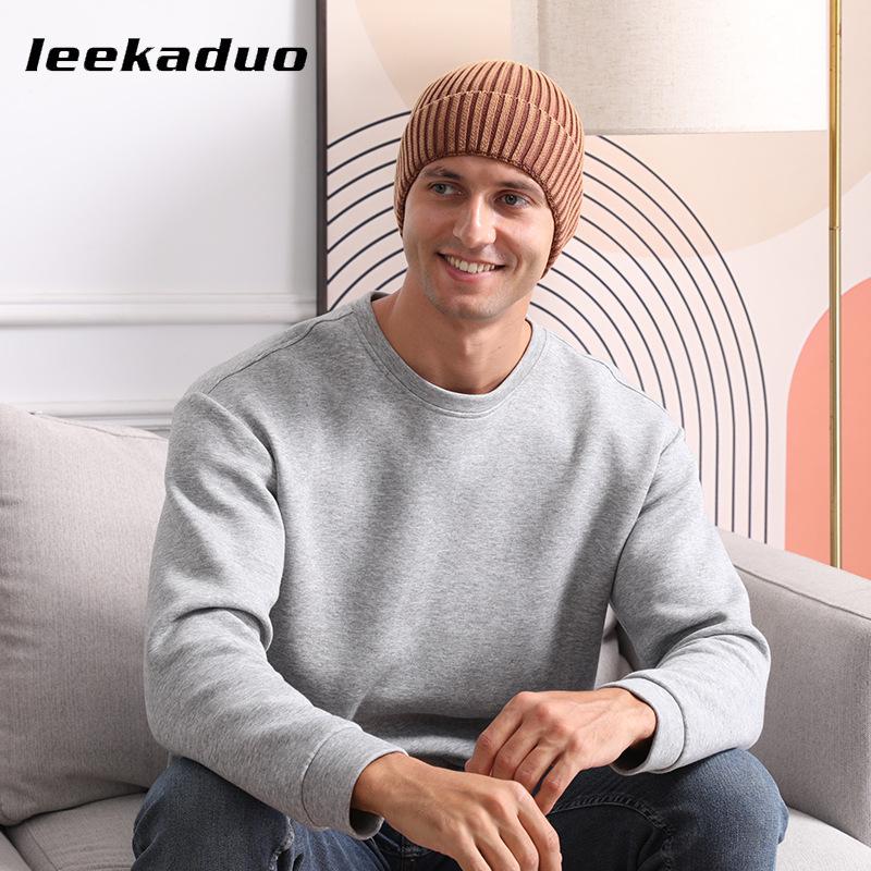 Autumn and Winter Knitted Hat for Men and Women Couples Knitted Hat Ins Street Solid Color Warm Baotou Hat