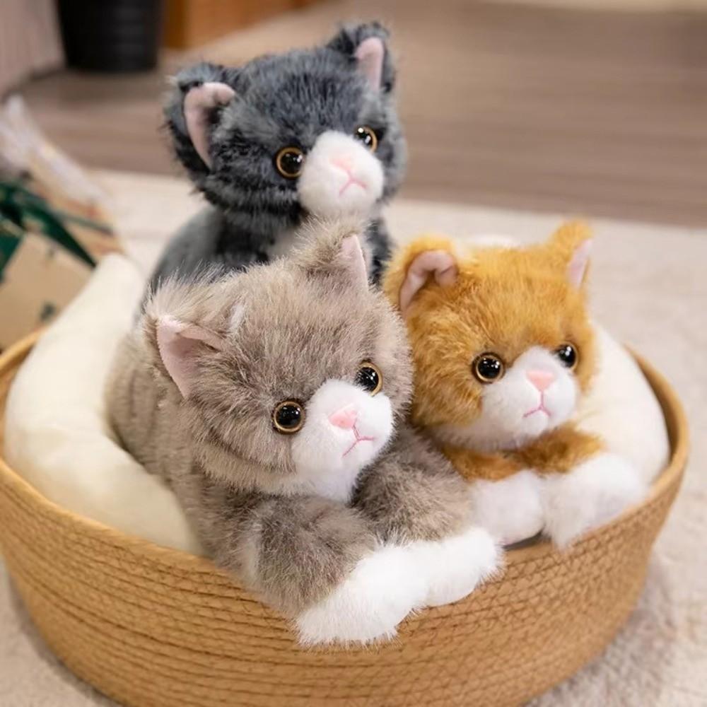 6 Colour Stuffed Plush Toy Lying Prone Simulation Cat Plush Doll Latest Cat Plush Toys Home Decor