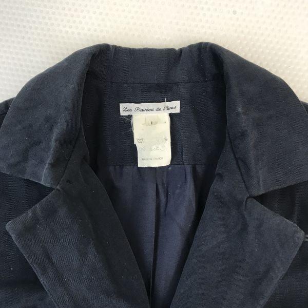 Les Prairies de Paris France Sten Collar Buttonless Jacket Women’s 1 S Navy Coats(USED)