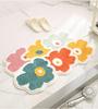 Inyahome Cute Floral Shaped Floor Bathroom Rugs Mats Kitchen Floor Mat Water Absorbent Non-Slip Modern Carpet Tapete Banheiro