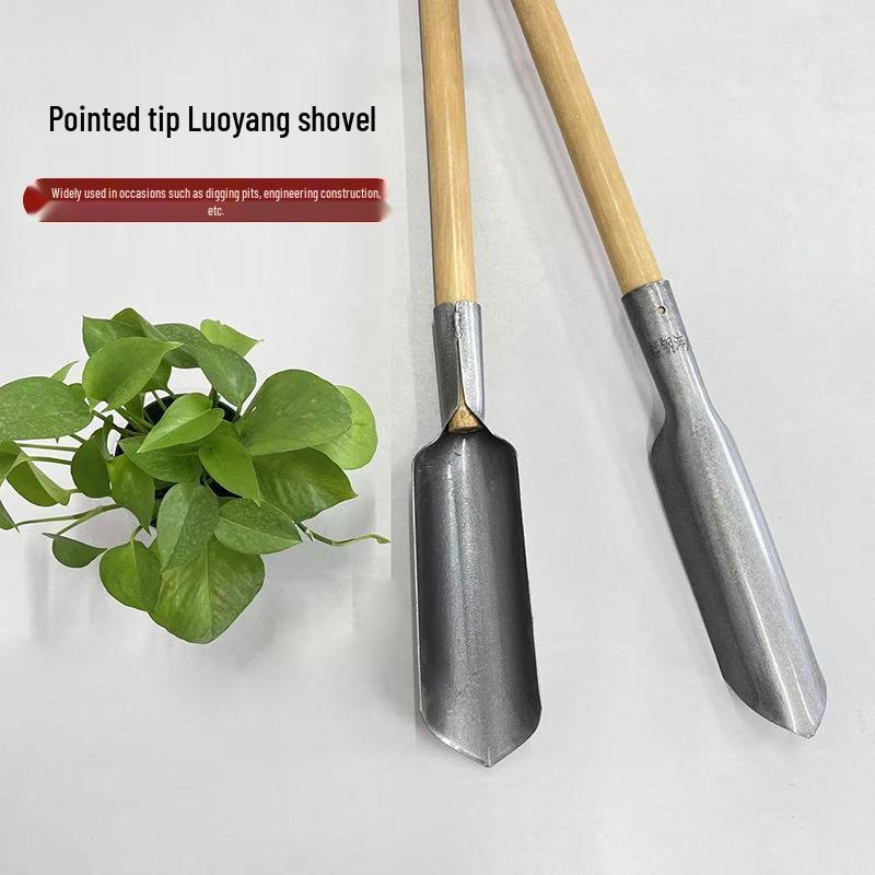 Manganese Steel Multi-Function Archaeology Shovel for Digging Soils, Holes, Wells, and Yams Small Sharp Luoyang Shovel Single Head