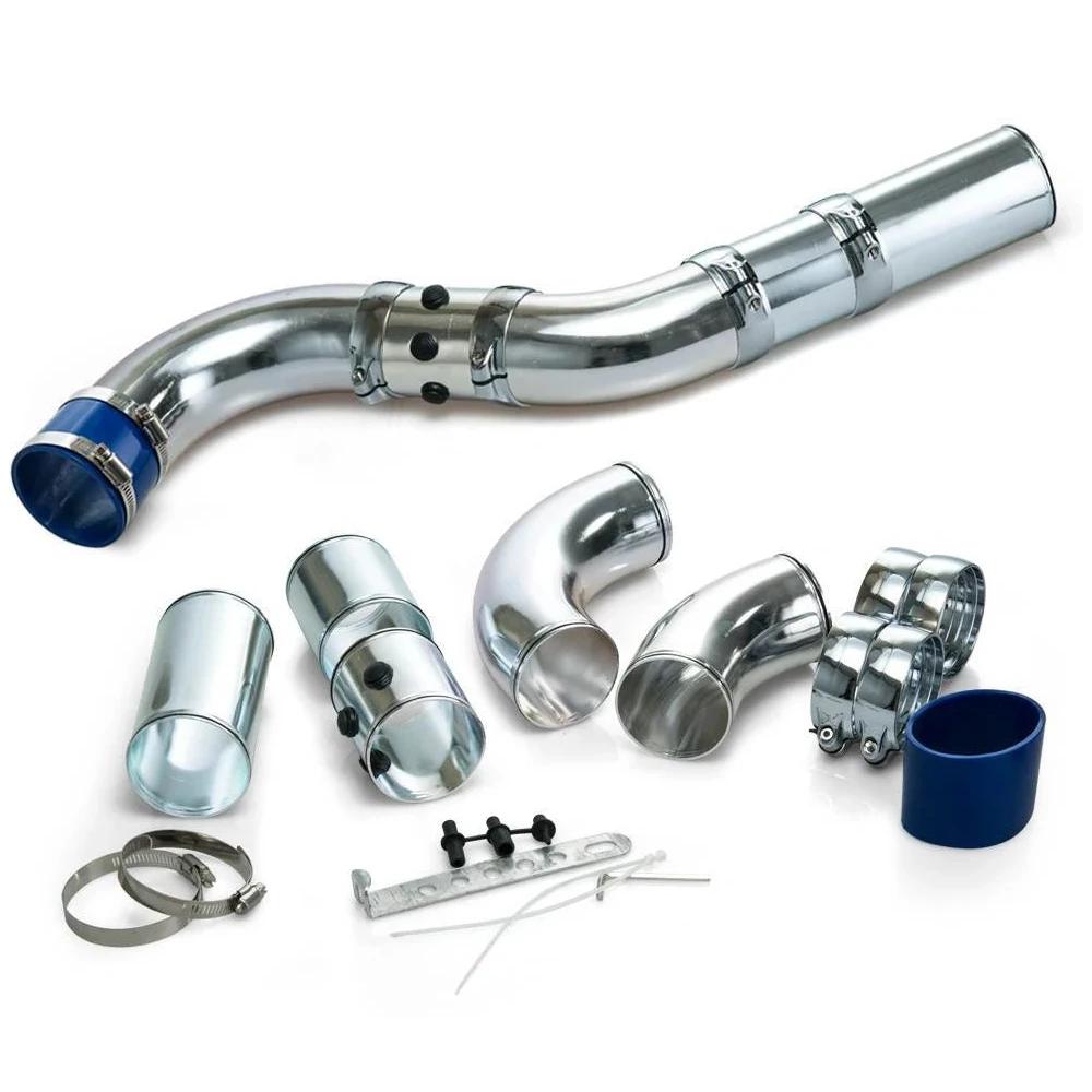3" 76mm Universal Air Inlet Pipe Aluminum Alloy Turbo Inlet Tube Direct Cold Air Filter Injection System Car Intake Pipe Set
