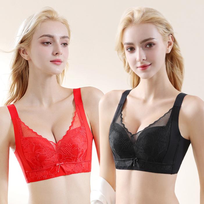Adjustable Bra Women's Gathering Bra Sexy Lace Comfortable and Breathable Top Support Bra Push Up Bra