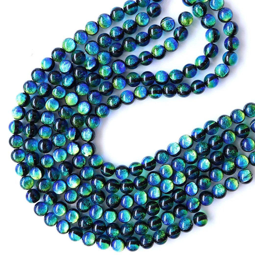 

[GOLD STONE] Glowing Kerama Marine Firefly Glass Beads, 33 Beads, Okinawa, Kerama Islands, 12mm