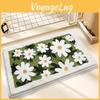 Sweet Flower Pattern Plush Absorbent Floor Mat Carpet For Home