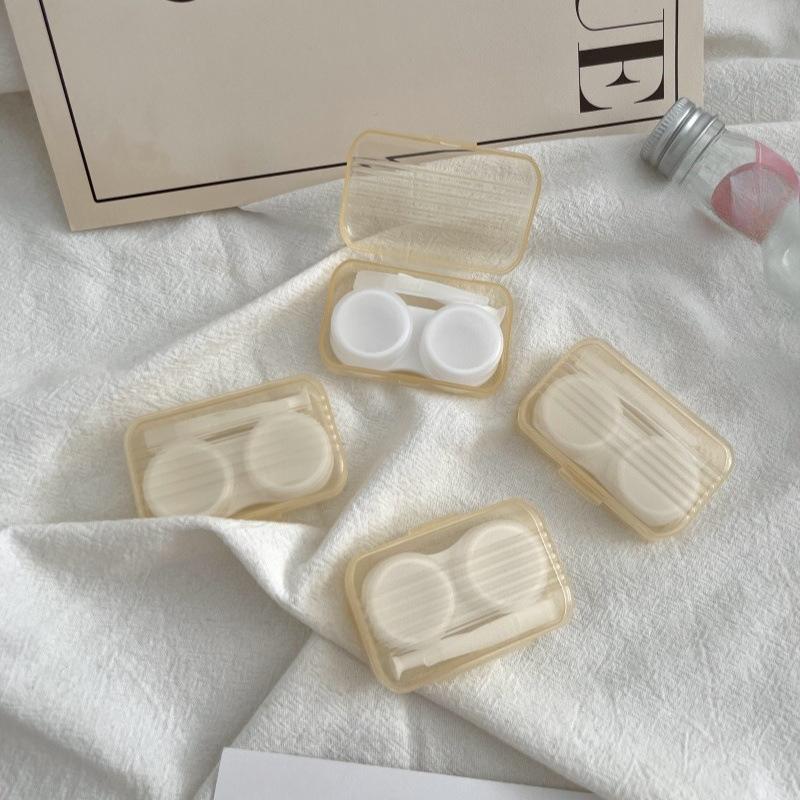 1pcs Simple Transparent Contact Lens Box Contact Lens Case Travel Portable Contact Lenses Case