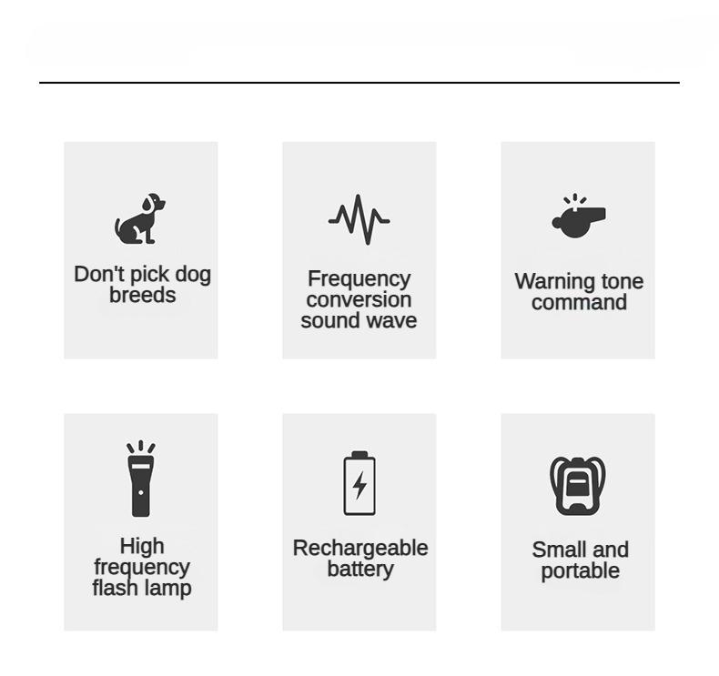 Dog Repellent Portable Outdoor Dog Bite Prevention High-power Training Anti-barking Ultrasonic Electronic Dogs Accessories