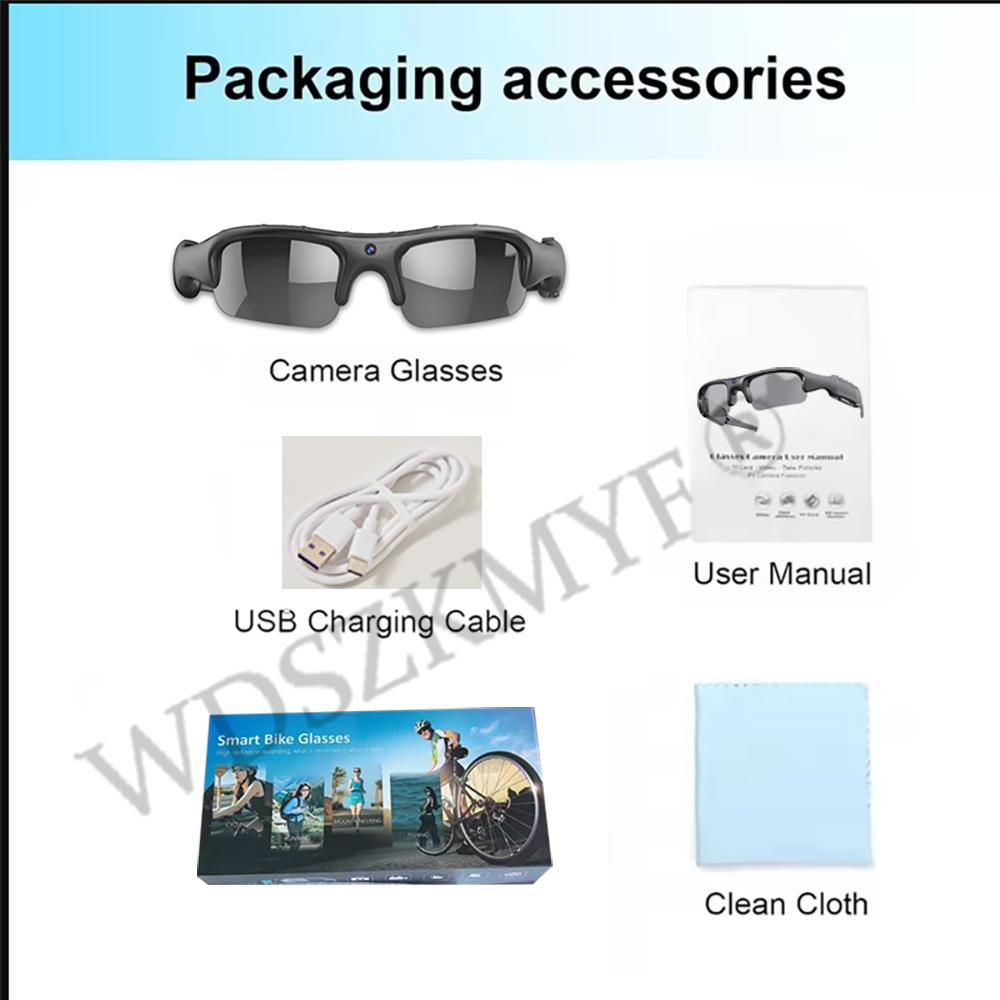 Camera Glasses Video Sunglasses WiFi 1080P FHD Video Recording Shooting Camera Glasses for Car Cycling Driving Hiking Fishing
