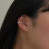 Silver Melting Line Ear Cuff_mve13