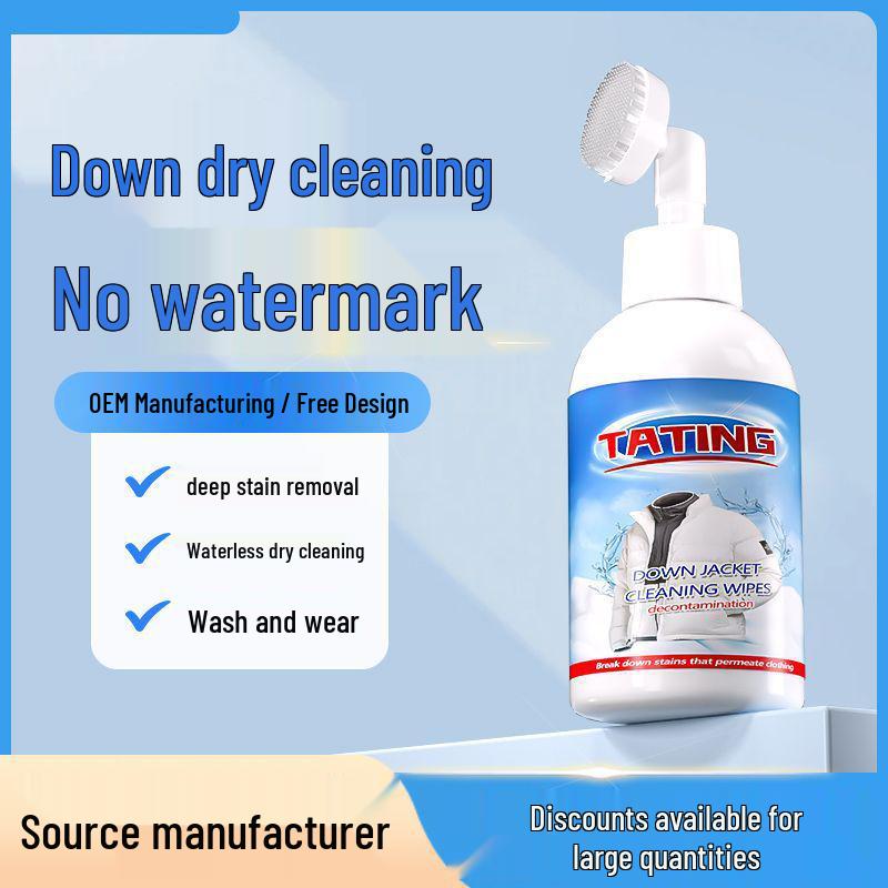 Fluffy Down Jacket Waterless Dry Cleaner & Powerful Yellow Stain Remover Detergent for Collars