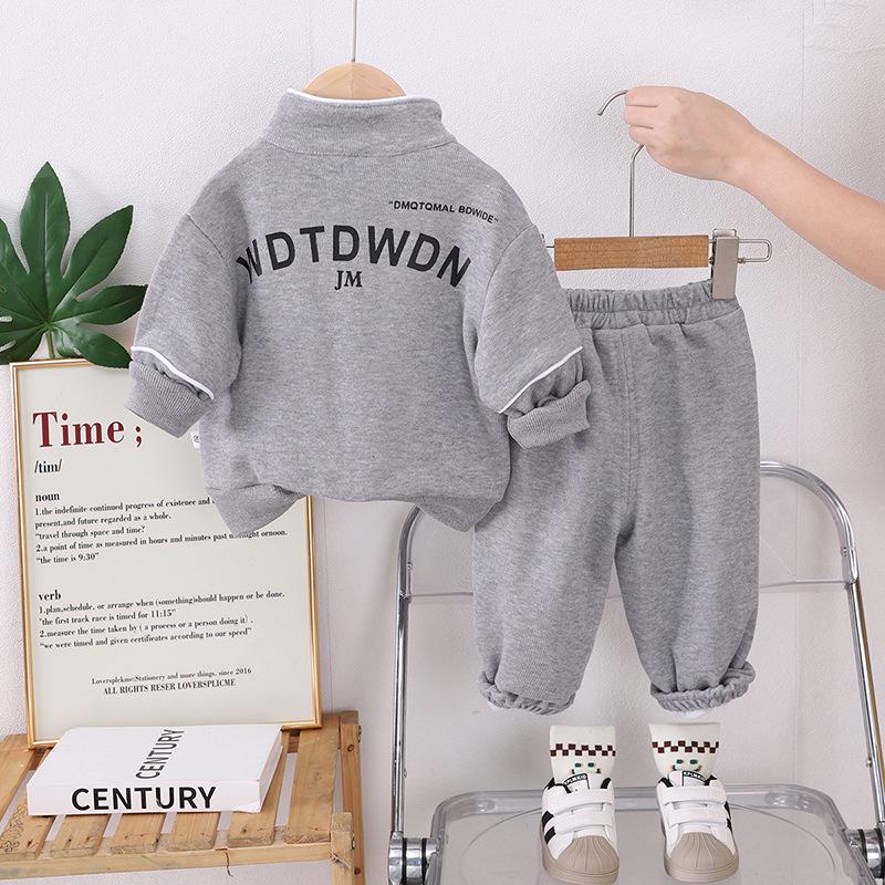 Girls' Korean Style Spring/Autumn Zipper Sweatshirt & Pants Two-Piece Set