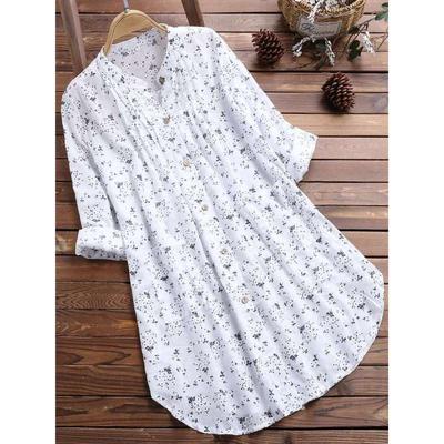 Women's Summer Lace Long Sleeve Pullover Loose Big Size Casual Tops Floral Long Sleeve Shirt