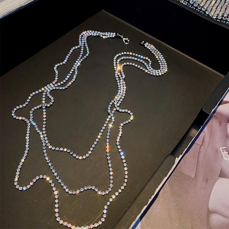 Pearl Rhinestone Bow Necklace for Women Fashion Light Luxury Niche Collarbone Chain Necklaces New Personality Jewelry Party